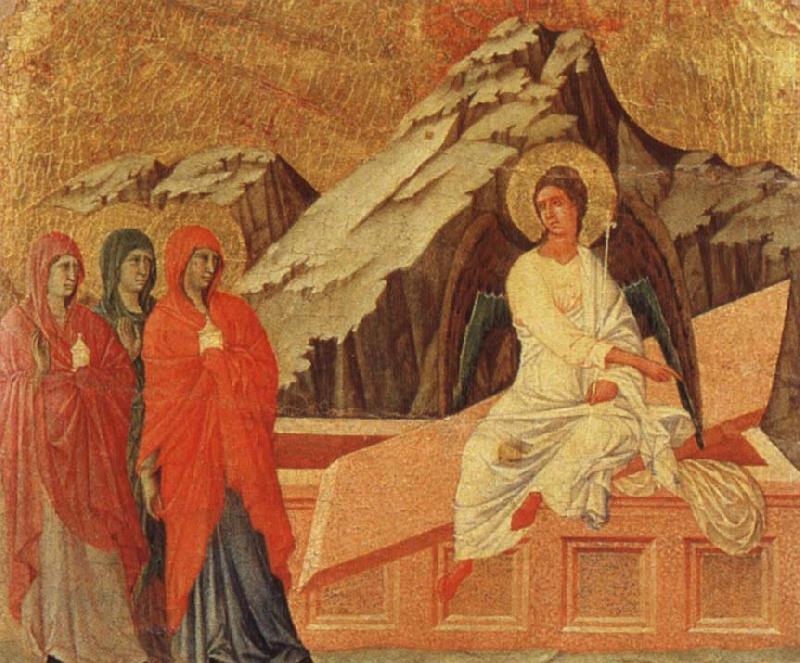 Duccio The Holy women at the grave, unknow artist